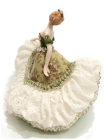 Статуэтка Дама на балу. Музыкальная. Кружевной фарфор. Высота 22 см. Cosmos Gifts - вид 3 миниатюра