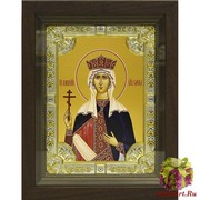 Икона освященная &quot;Елена&quot;,18x24 см, со стразами, в деревянном киоте 24x30 см, 24x30 см