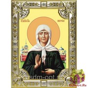 Икона освященная Матрона Московская блаженная&quot;, 18x24 см, со стразами