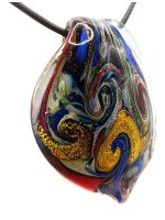 Кулон из муранского стекла Коллекция Fata Alessandra. Лист. Венеция. Италия 114-2025 - вид 1 миниатюра