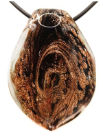 Кулон из муранского стекла Коллекция Fata Alessandra. Лист. Венеция. Италия -115-2025