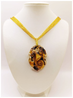 Кулон из муранского стекла Коллекция Fata Miele D'oro. Венеция. Италия 120-2025