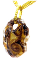 Кулон из муранского стекла Коллекция Fata Miele D'oro. Венеция. Италия 120-2025 - вид 3 миниатюра