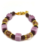 Браслет из муранского стекла и керамики Коллекция Fata Carnevale. Венеция. Италия 2024-4-442