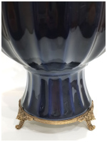 Ваза Магия ночи. Фарфор и бронза. Коллекция Дворцовые традиции. Ручная работа. Высота 39 см - вид 1 миниатюра