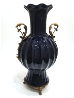 Ваза Магия ночи. Фарфор и бронза. Коллекция Дворцовые традиции. Ручная работа. Высота 39 см - вид 3 миниатюра