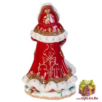 Дед мороз с лесными жителями и подарками. Серия Благоденствие. Керамика. Высота 50 см. Fitz and Floyd 49-520 - вид 1 миниатюра