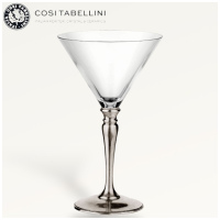 Бокал для мартини из хрустального стекла и олова ручной работы 19,5 см, 300 мл. Cosi Tabellini Италия