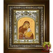 Икона освященная &quot;Влахернская икона Божией Матери&quot;, 14x18 см, в деревянном киоте 20x24 см, 20x24 см