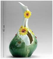 Ваза фарфоровая скульптурная Солнечный день Высота 40 см. Подарочная упаковка