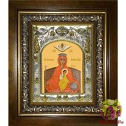 Икона освященная &quot;Державная икона Божией Матери&quot;, 14x18 см, в деревянном киоте 20x24 см, 20x24 см