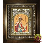 Икона освященная &quot;Варвара великомученица&quot;, 14x18 см, в деревянном киоте 20x24 см, 20x24 см