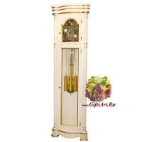 Напольные часы белые серия Классика модель 99 Угловая и фронтальная модель Механизм Hermle (Kinenger) Германия