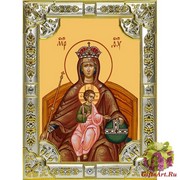 Икона освященная &quot;Державная икона Божией Матери&quot;, 18x24 см, со стразами