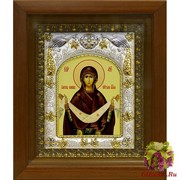 Икона освященная &quot;Покров Пресвятой Богородицы&quot;, в киоте 20x24 см, 20x24 см