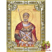 Икона освященная &quot;Мина Котуанский (Фригийский) великомученик&quot;, 18x24 см со стразами, 18x24 см