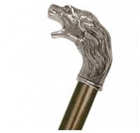 Трость из дерева с оловянной ручкой Лев Италия