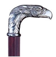 Трость из дерева с оловянной ручкой Орёл Италия