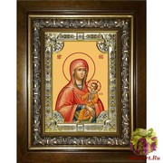 Икона освященная &quot;Лиддская икона Божией Матери&quot;, 18x24 см, со стразами, в деревянном киоте 24x30 см, 24x30 см