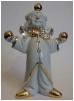 Клоун фокусник Фарфоровая скульптура. Фарфор с кристаллами Swarovski Сваровски.