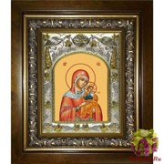 Икона освященная &quot;Коневская икона Божией Матери&quot;, 14x18 см, в деревянном киоте 20x24 см, 20x24 см