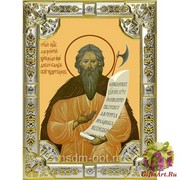 Икона освященная &quot;Лаврентий ,Христа ради юродивый,Калужский чудотворец,праведный&quot;, 18x24 см стразами, 18x24 см