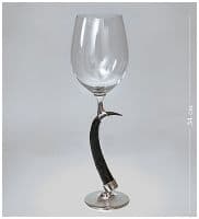 Бокал для вина из олова и хрусталя рог серны 34 см Wutschka Германия