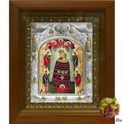 Икона освященная &quot;Прибавление Ума Божией Матери&quot;, в киоте 20x24 см, 20x24 см