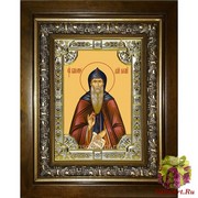 Икона освященная &quot;Василий Великий святитель&quot;, 18x24 см, со стразами, в деревянном киоте 24x30 см, 24x30 см