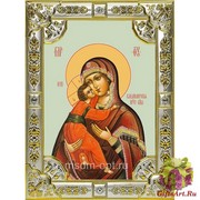 Икона освященная &quot;Владимирская икона Божией Матери&quot;, 18x24 см, со стразами