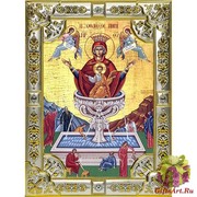 Икона освященная &quot;Живоносный источник Божией Матери&quot;, 18х24см, со стразами, 18x24 см