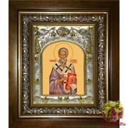 Икона освященная &quot;Геннадий архиепископ Новгородский ,святитель&quot;, 14x18 см, в деревянном киоте 20x24 см, 20x24 см