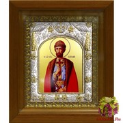 Икона освященная &quot;Святой князь Святослав Юрьевский Владимирский&quot;,в киоте 20x24 см, 20x24 см