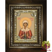 Икона освященная &quot;Стефанида мученица&quot;, 18x24 см, со стразами, в деревянном киоте 24x30 см, 24x30 см