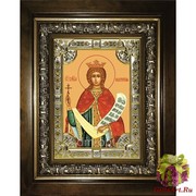 Икона освященная &quot;Екатерина великомученица&quot;, 18x24 см, со стразами, в деревянном киоте 24x30 см, 24x30 см