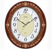 Настенные часы кварцевые в деревянном корпусе с инкрустацией Россия