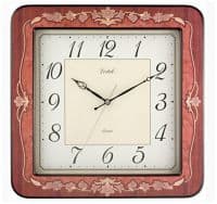 Настенные часы кварцевые в деревянном корпусе с инкрустацией Россия