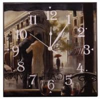 Настенные часы кварцевые Парижское кафе  30х30см пр-во Италия