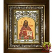 Икона освященная &quot;Владимир Московский (Амбарцумов) священномученик&quot;, 14x18 см, в деревянном киоте 20x24 см, 20x24 см