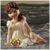 Кукла Sibania коллекционная фарфоровая Сказочница, Высота 11см Италия