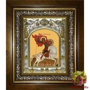 Икона освященная &quot;Чудо Георгия о змие&quot;, киоте 20x24 см, 20x24 см