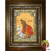 Икона освященная &quot;Захария пророк&quot;, 18x24 см, со стразами, в деревянном киоте 24x30 см, 24x30 см