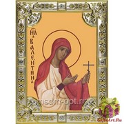 Икона освященная &quot;Валентина Кесарийская мученица&quot;, 18x24 см, со стразами
