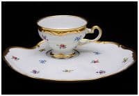 Чайная пара Weimar Porcelain Mei&#223;en blumen Мейсеновский Цветок Эксклюзивный фарфор Германия