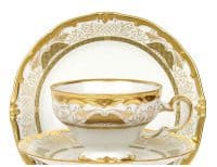 Чайный фарфоровый набор Goldsymphonie Симфония золотая Weimar Porcelain на 6 персон 18 предметов. Германия