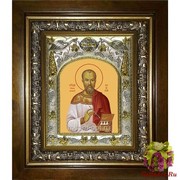 Икона освященная &quot;Евгений (Боткин),врач мученик&quot;, 14x18 см, в деревянном киоте 20x24 см, 20x24 см