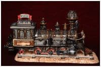 Штоф &quot;Паровоз&quot; цветной 1 литр