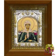 Икона освященная &quot;Матрона Московская блаженная&quot;, 14x18 см, в деревянном киоте 20x24 см, 20x24 см