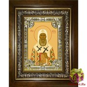 Икона освященная &quot;Петр Митрополит Московский ,святитель&quot;, 18x24 см, со стразами, в деревянном киоте 24x30 см, 24x30 см