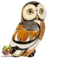 Мудрая сова. Эксклюзивная керамическая фигурка De Rosa Rinconada Высота 18 см